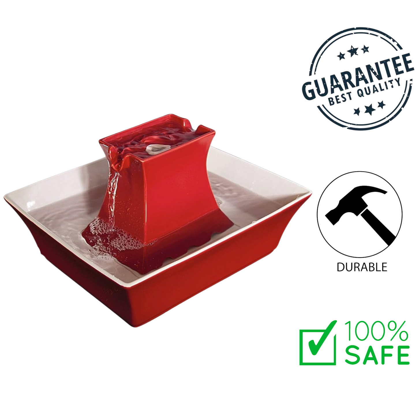 Drinkwell - Pagoda Cat Water Fountain Red