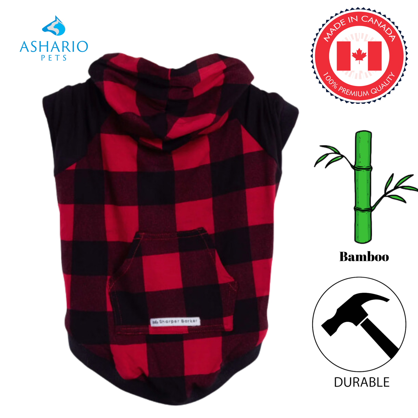 Sharper Barker - Sweat à capuche léger en bambou - Taille 1 à 6