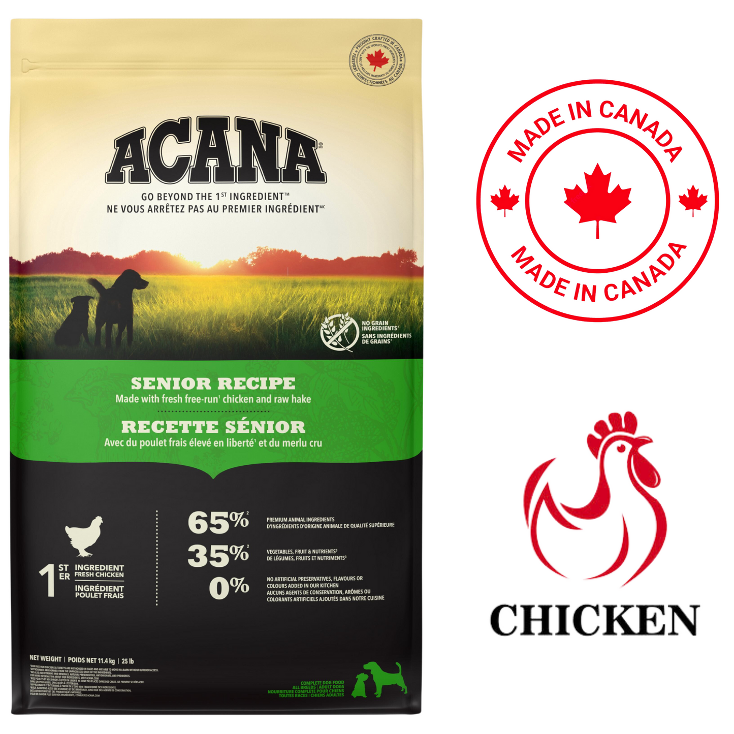 Acana - Senior Chicken Dry Dog Food