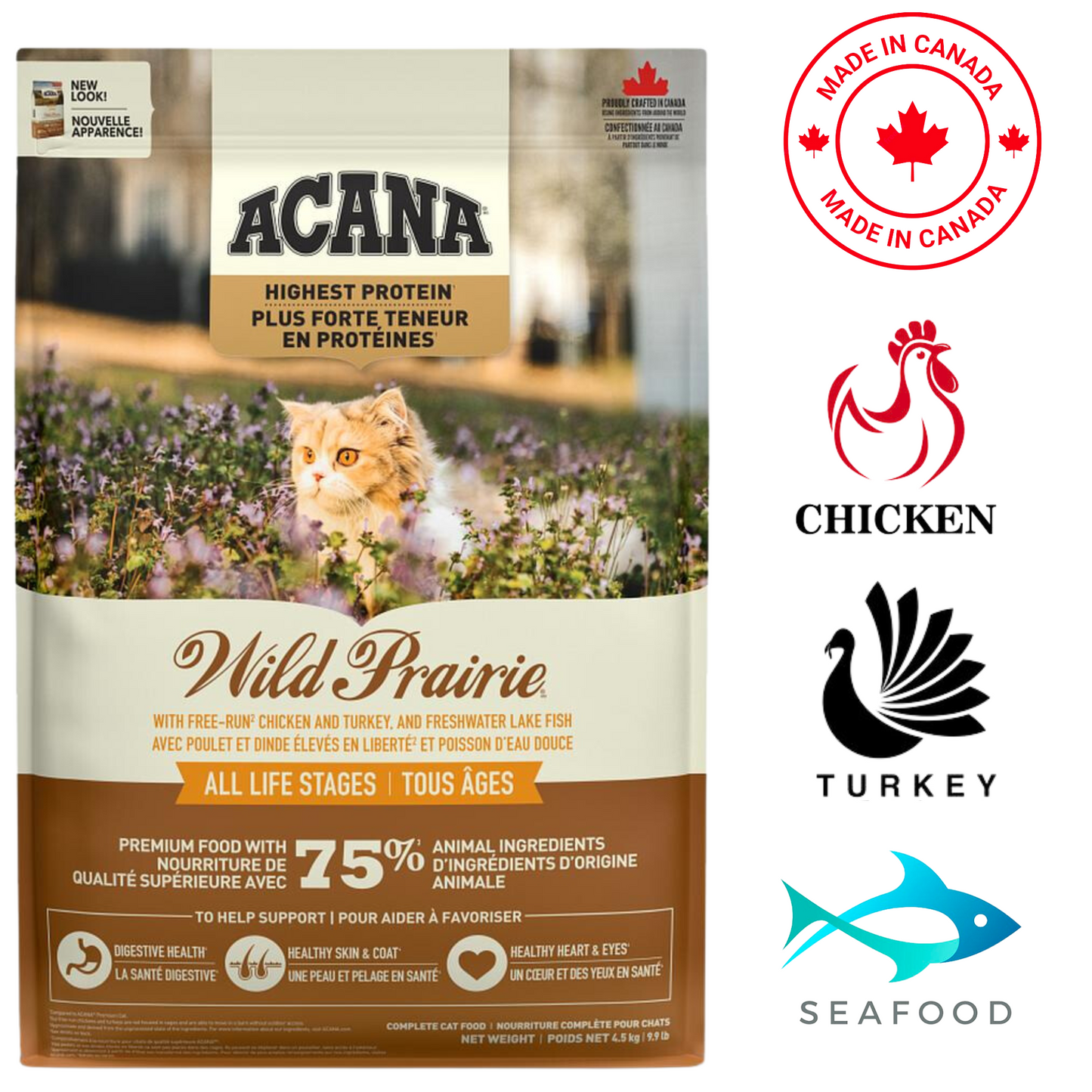 Acana - Wild Prairie Dry Cat Food - 4 lb