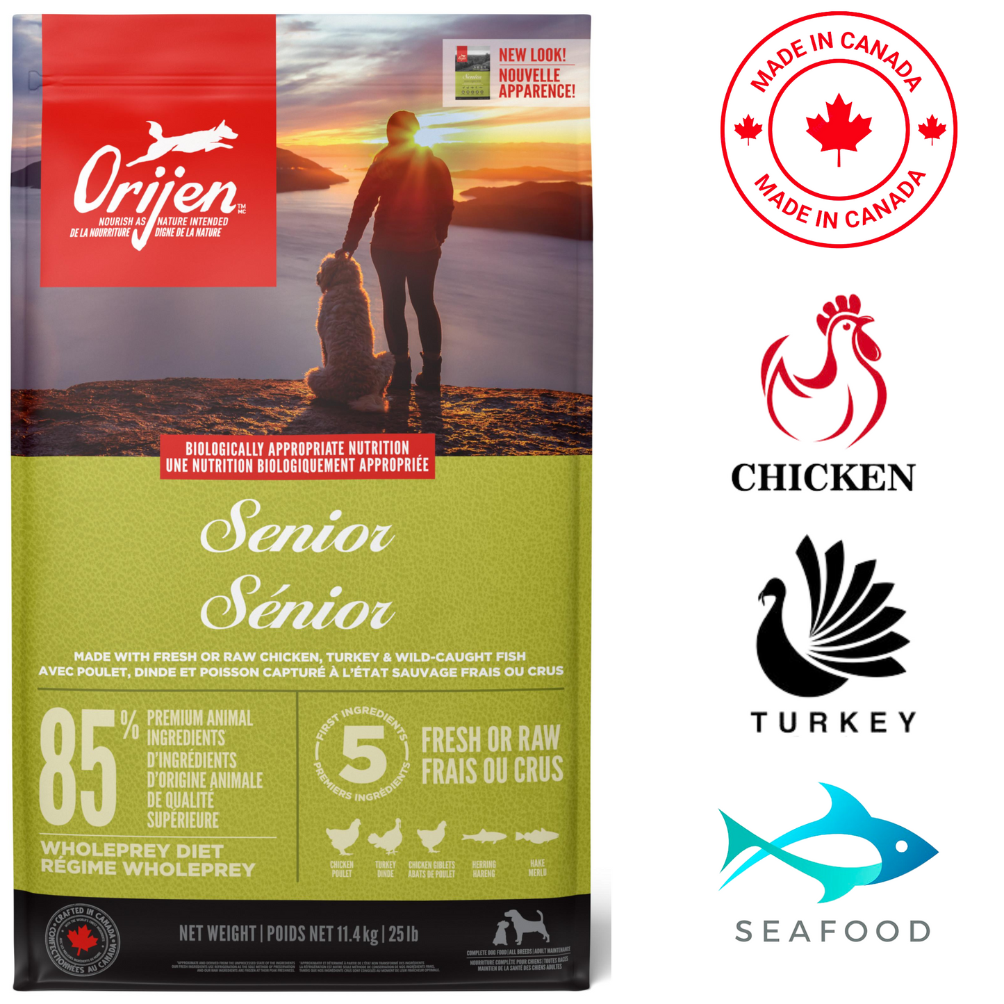 Orijen - Senior Dry Dog Food - 25 lb