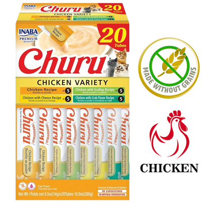 Inaba - Churu Chicken Recipe Cat Treats (Pack Of 20) - 2 Oz