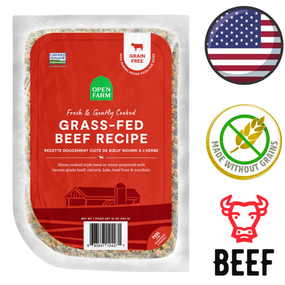 Open Farm - Gently Cooked Grass-Fed Beef Recipe Dog Food - 16 Oz