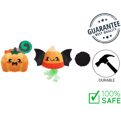 HugSmart - Spooky Cats Meow Buddies Candy Basket Cat Toy - 3pk