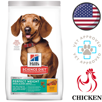 Hill's Science Diet - Perfect Weight Adult Small & Mini Chicken Dry Dog Food - 4 lb