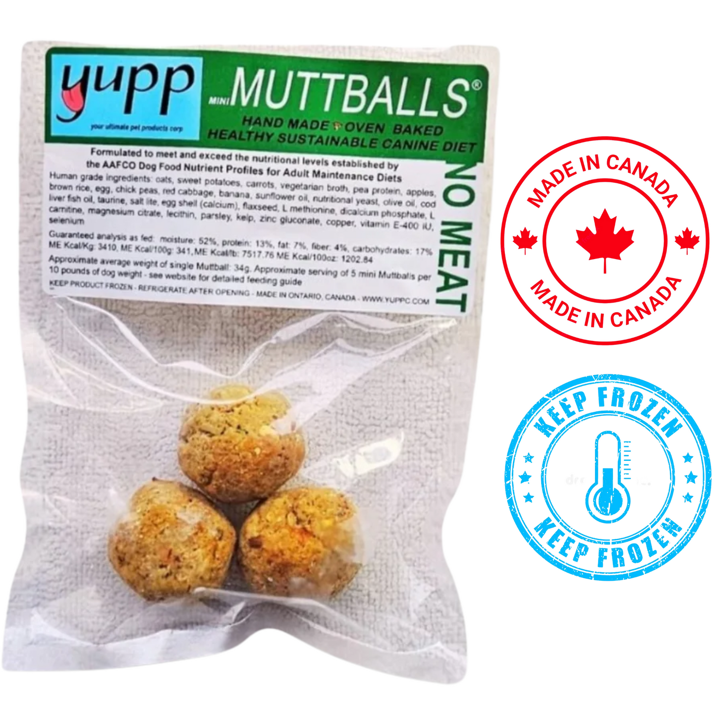 Yupp - Mini MuttBalls Fish Raw Dog Food