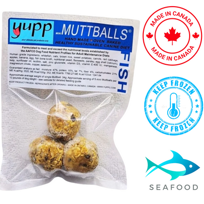 Yupp - Mini MuttBalls Fish Raw Dog Food