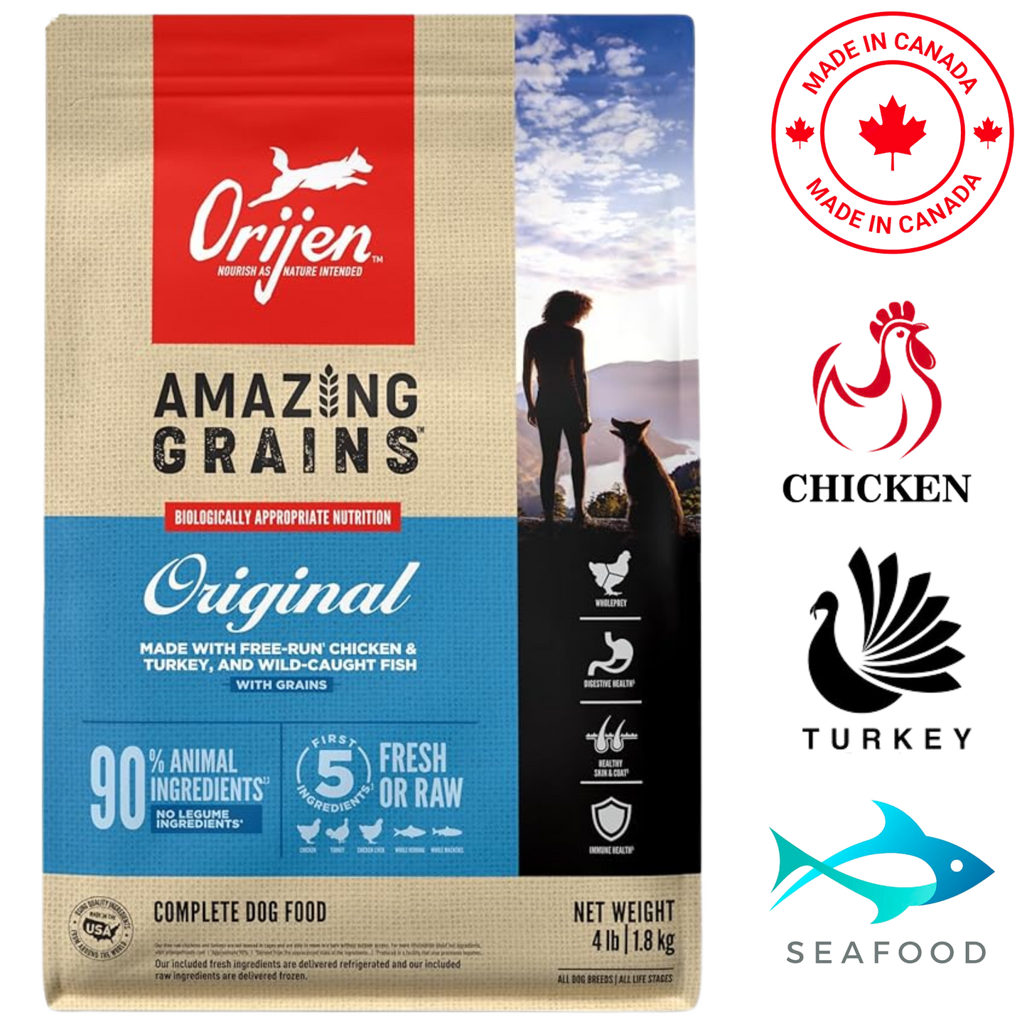 Orijen - Amazing Grains Original Dry Dog Food