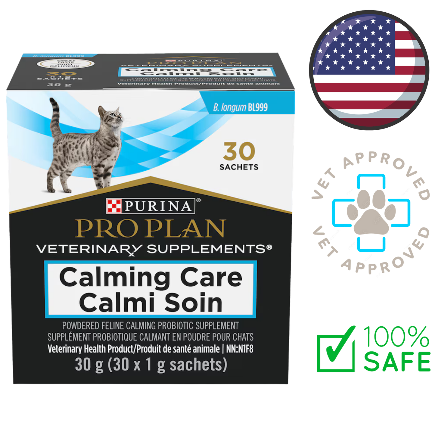 Purina - Pro Plan Calming Care Probiotic Cat Supplement - 30 Grams