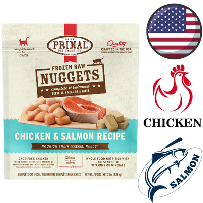 Primal - Chicken & Salmon Nuggets Freeze Dried Cat Food - 3 lb