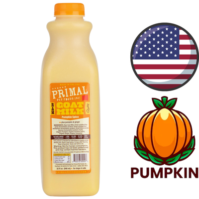 Primal - Frozen Raw Goat Milk Pumpkin Spice - 32 Oz