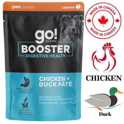 Go! Solutions - Booster Digestive Health Chicken + Duck Pate Wet Dog Food Topper - 2.8 Oz