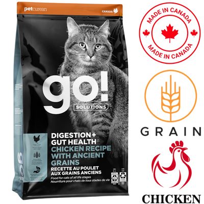 Go! Solutions - Digestion + Gut Health Chicken With Ancient Grains Dry Cat Food - 3 lb