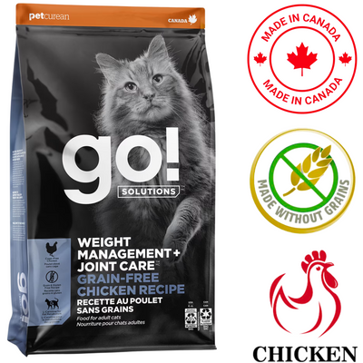 Go! Solutions - Weight Management + Joint Care Grain Free Chicken Dry Cat Food - 3 lb