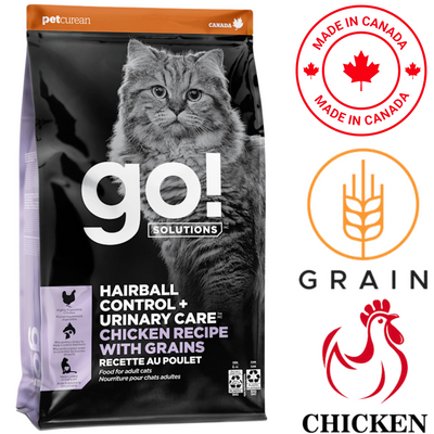 Go! Solutions - Hairball Control + Urinary Care Chicken With Grains Dry Cat Food - 3 lb