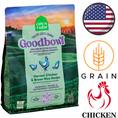 Open Farm - Goodbowl Harvest Chicken & Brown Rice Dry Cat Food - 3 lb
