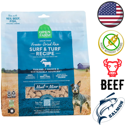 Open Farm - Grain Free Surf & Turf Freeze Dried Dog Food - 3.5 Oz