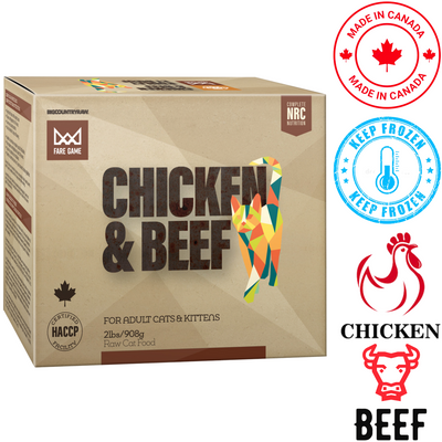 Big Country Raw - Fare Game Chicken & Beef Raw Cat Food - 2 lb