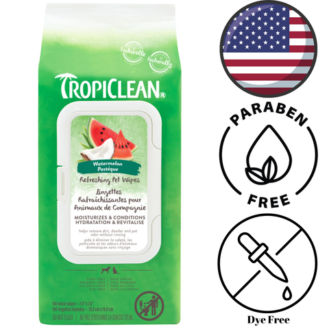 TropiClean - Watermelon Refreshing 2 In 1 Pet Wipes — main