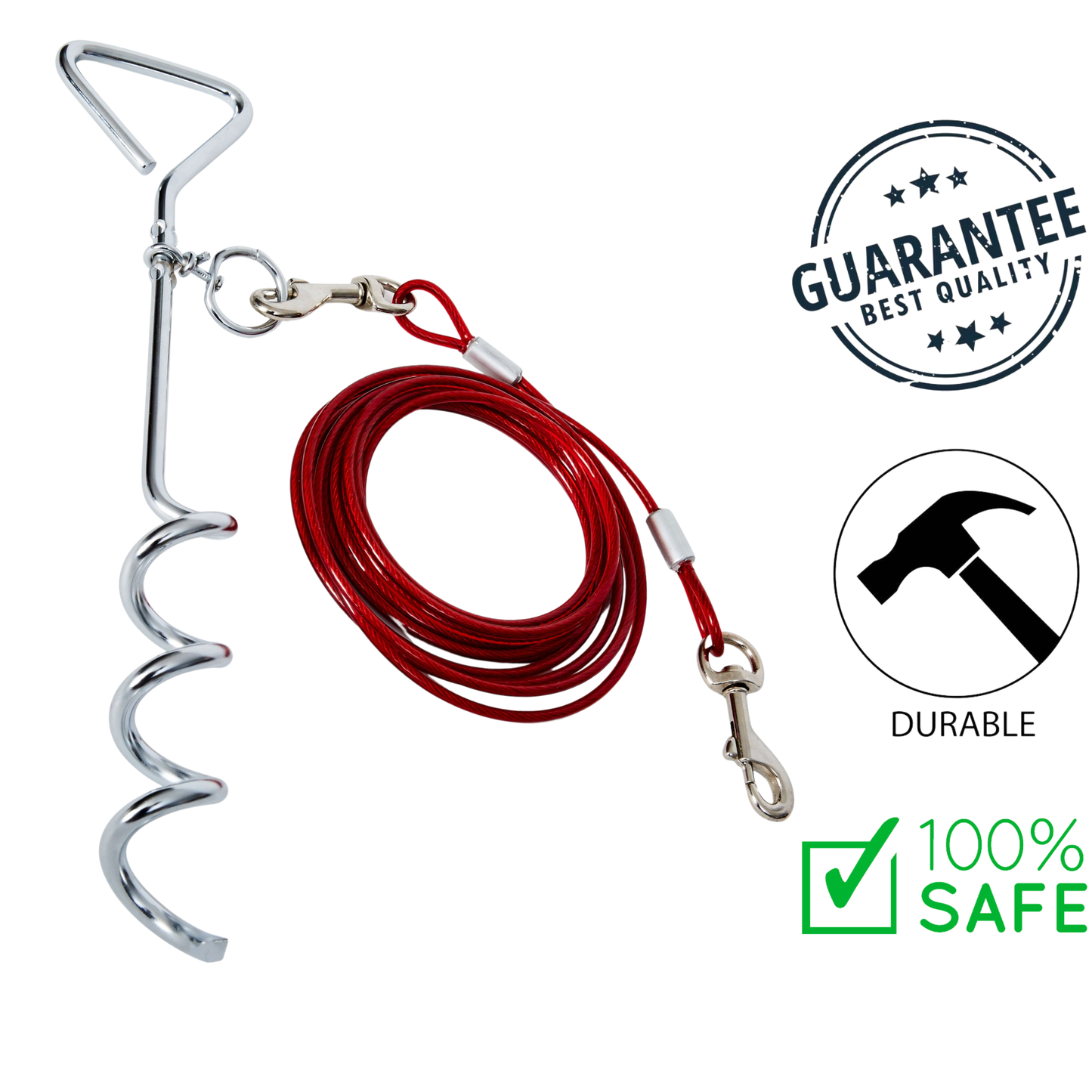 Bud'Z - Metal Stake With Cable - 1 Piece