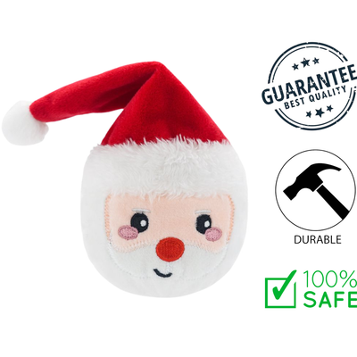 HugSmart - Happy Woofmas Super Ball Dog Toy - Santa