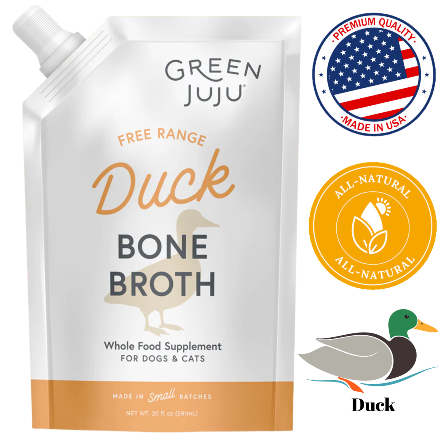 Green Juju - Bone Broth Duck - 20 Oz
