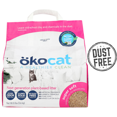 Okocat - Super Soft Natural Wood Clumping Cat Litter - 8 lb