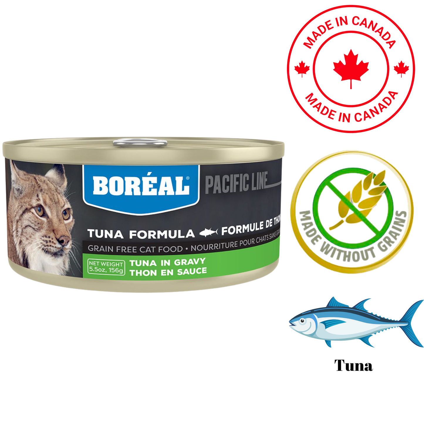 Boreal - Tuna In Gravy Canned Cat Food - 5.5 Oz