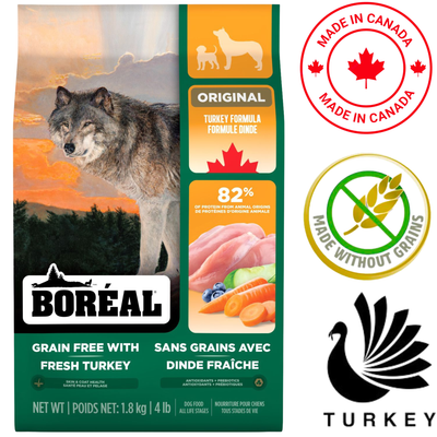 Boreal - Original Grain Free Turkey Dry Dog Food - 4 lb