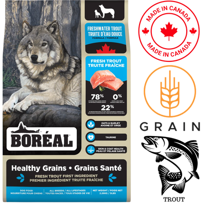 Boreal - Healthy Grains Freshwater Trout Dry Dog Food - 5 lb