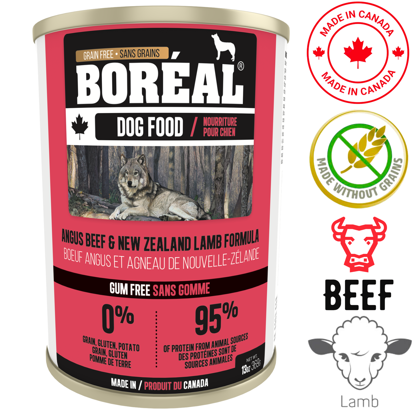 Boreal - Angus Beef And New Zealand Lamb Canned Dog Food - 13 Oz