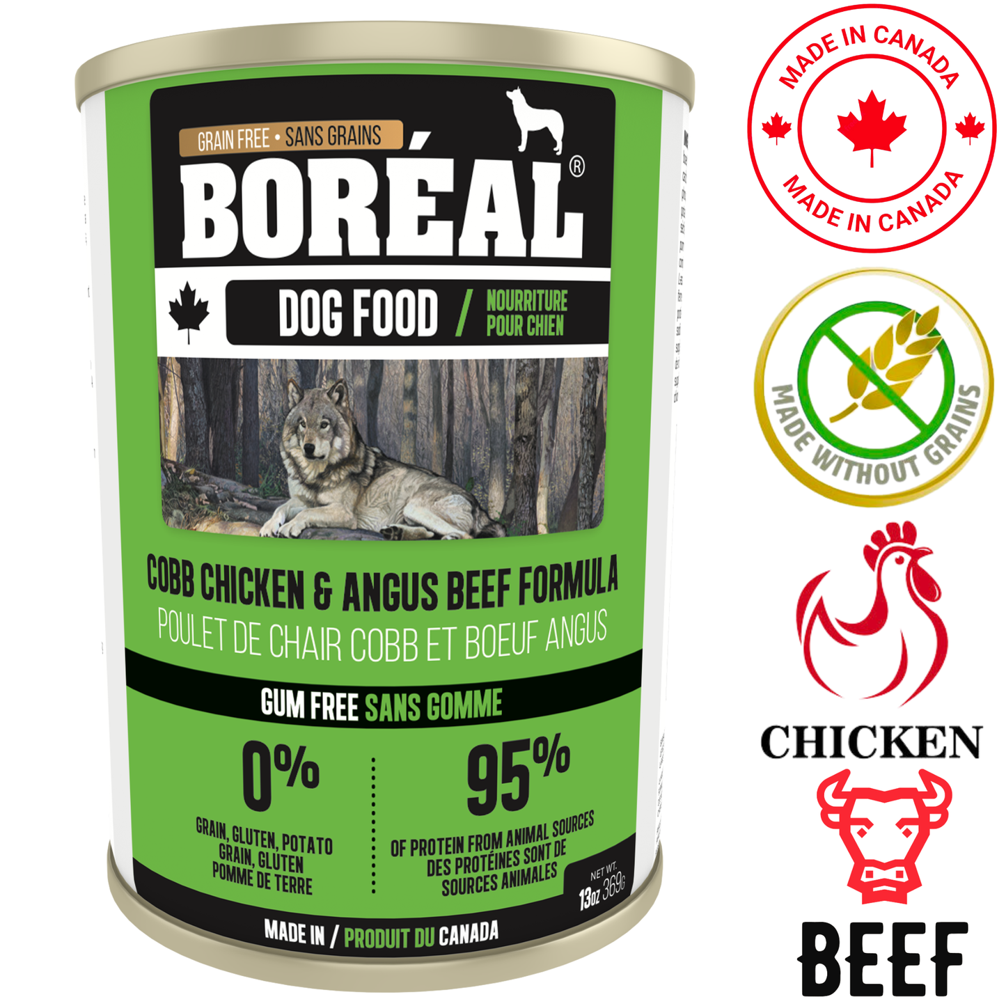 Boreal - Cobb Chicken And Angus Beef Canned Dog Food - 13 Oz