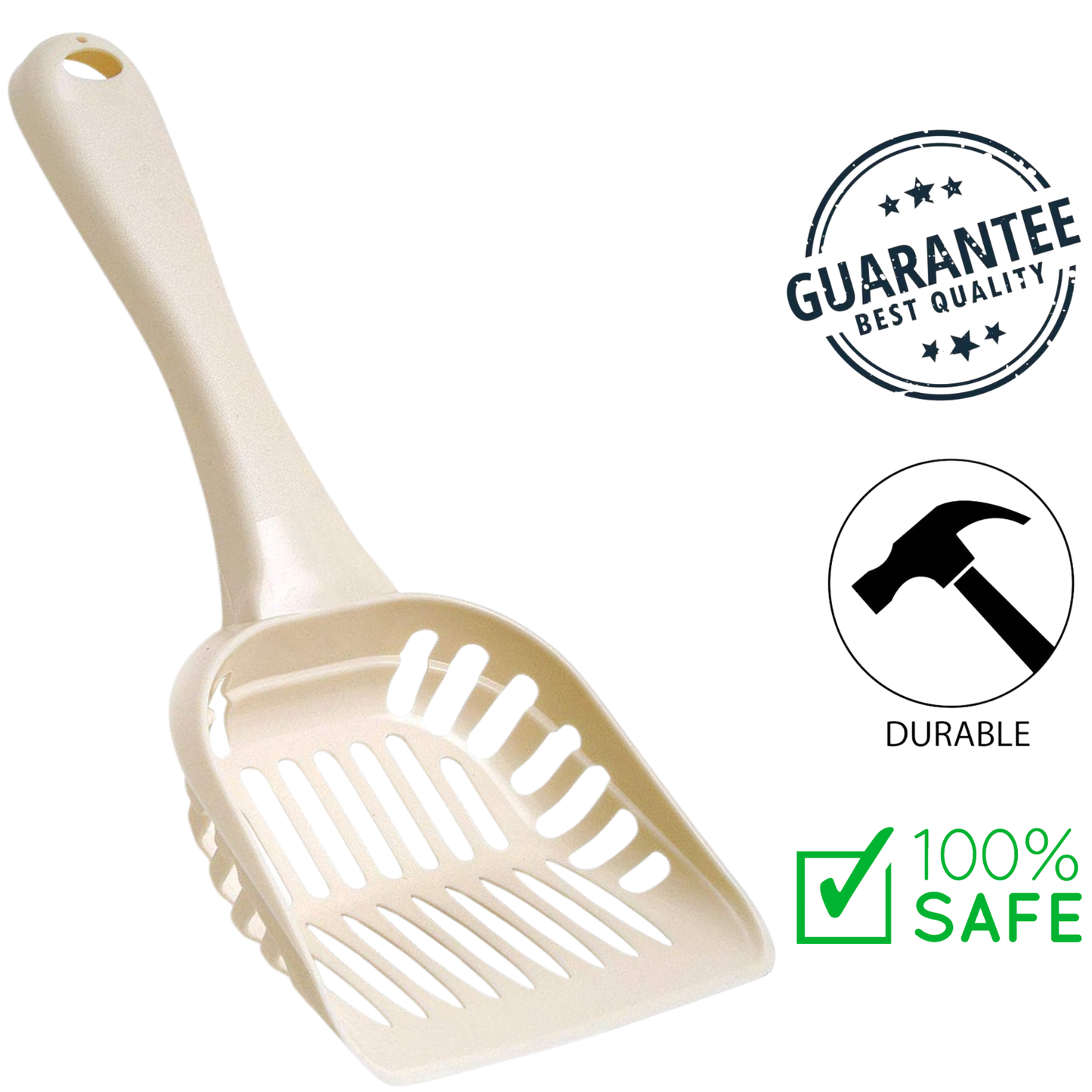 Petmate - Classic Bleached Linen Cat Litter Scoop - Large
