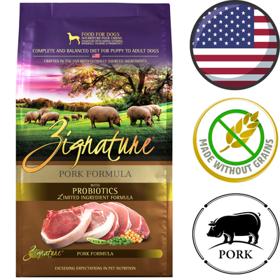 Zignature - Limited Ingredient Grain Free Pork Dry Dog Food - 4 lb