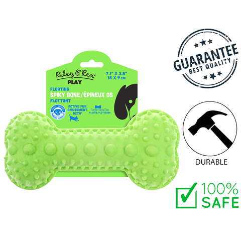 Riley & Rex - Floating Spiky Bone Dog Toy - 7 In — main