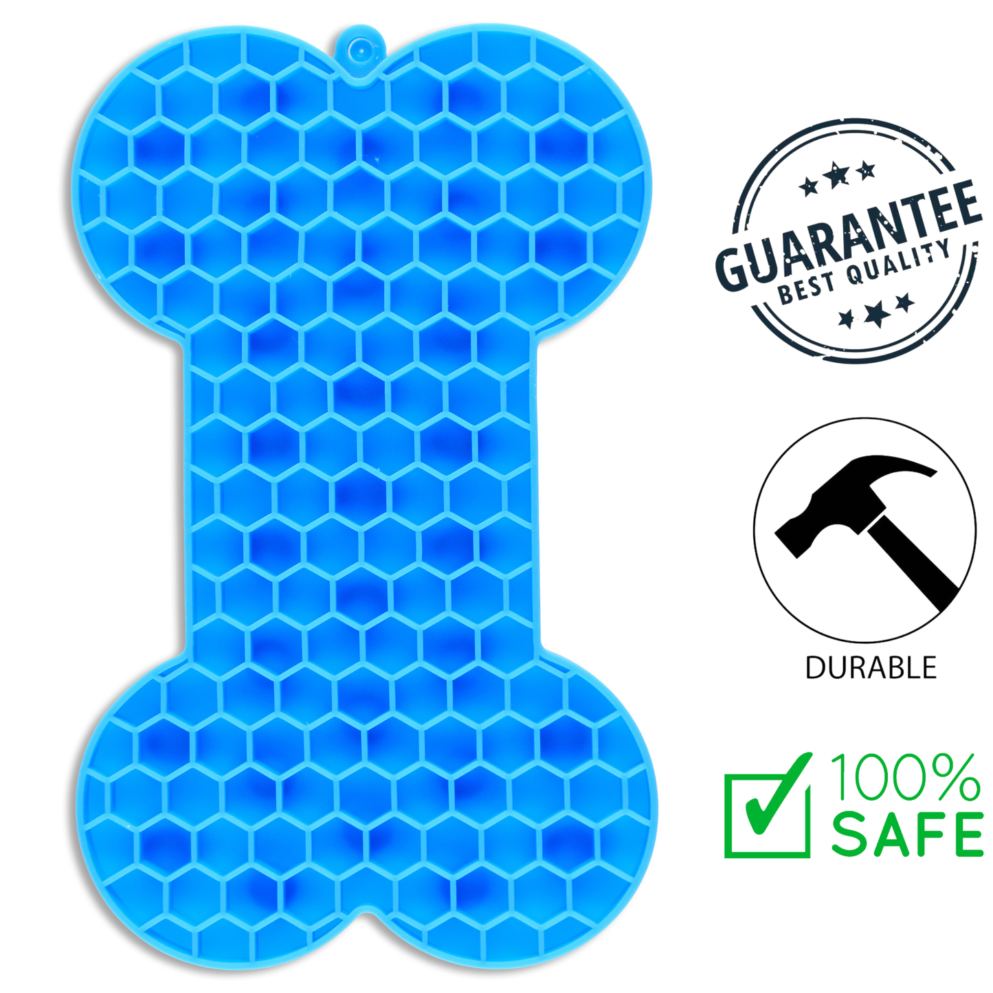 Riley & Rex - Bone Shaped Slow Feeding Licking Mat - 7 In