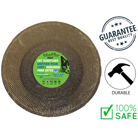Riley & Rex - Round Corrugated Cardboard Cat Scratcher — main