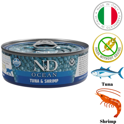 Farmina - Ocean Tuna & Shrimp Canned Cat Food - 2.8 Oz