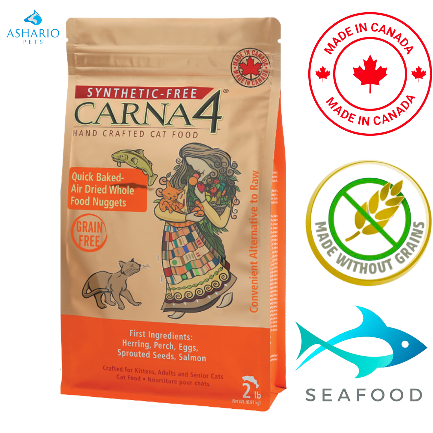 Carna4 - Handcrafted Grain Free Fish Dry Cat Food