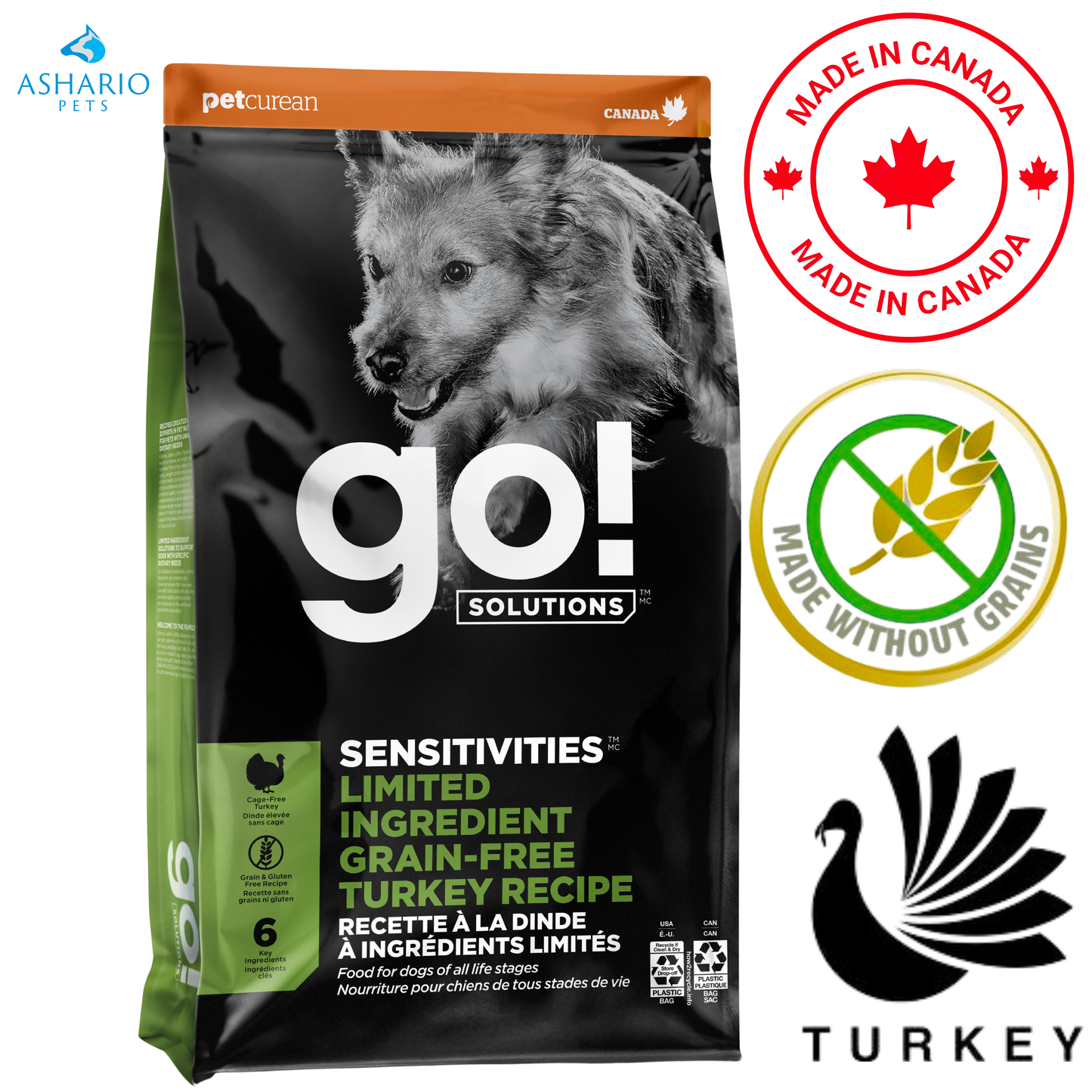 Go! Solutions - Sensitivities Limited Ingredient Grain Free Turkey Dry Dog Food