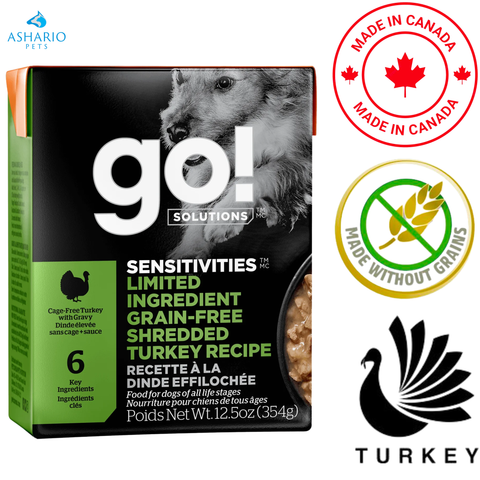 Go! Solutions - Sensitivities Limited Ingredient Grain Free Shredded Turkey Wet Dog Food