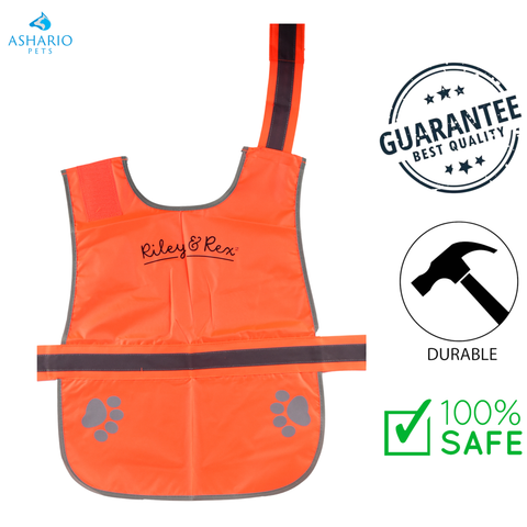 Riley & Rex - Waterproof Adjustable Orange Reflective Harness