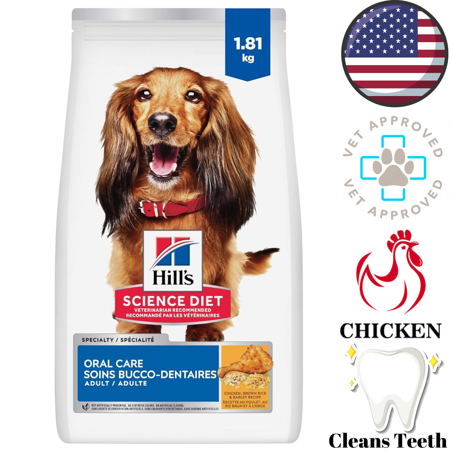 Hill's Science Diet - Oral Care Chicken Rice & Barley Dry Dog Food