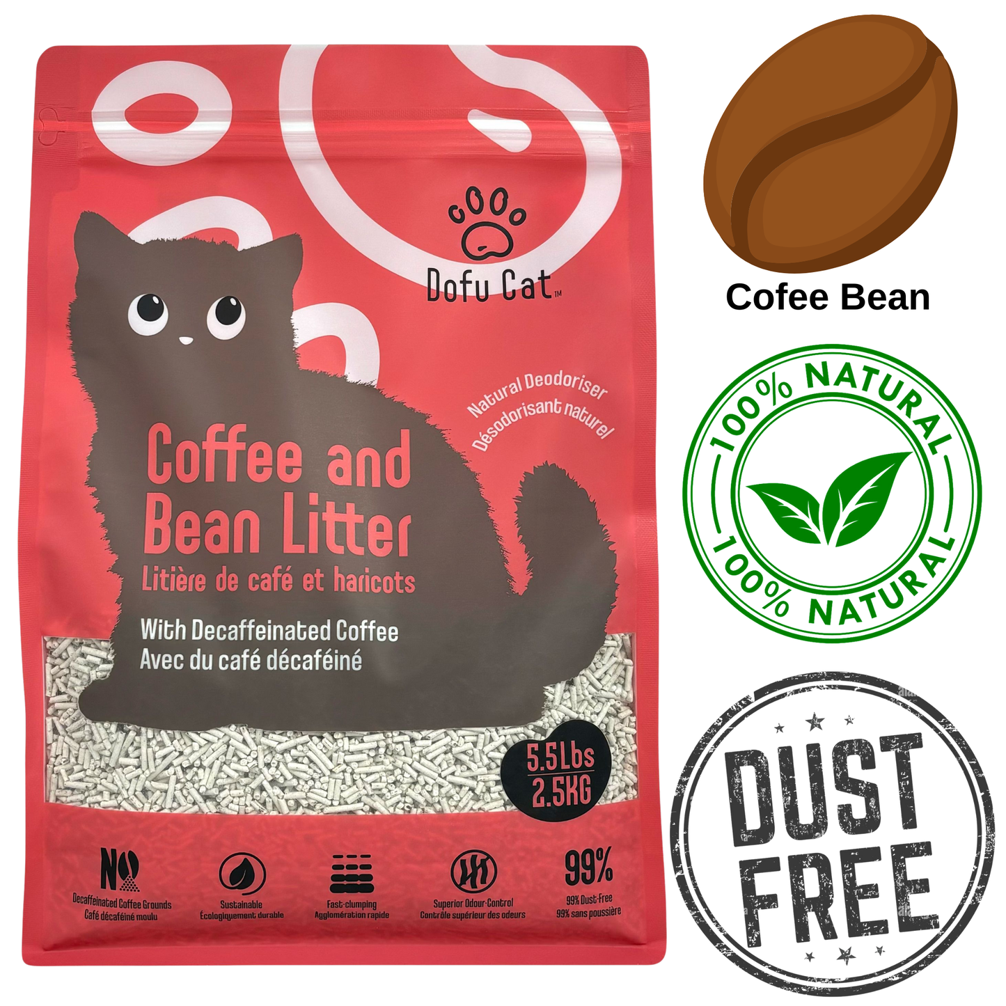 Dofu Cat - Natural Coffee + Bean Cat Litter
