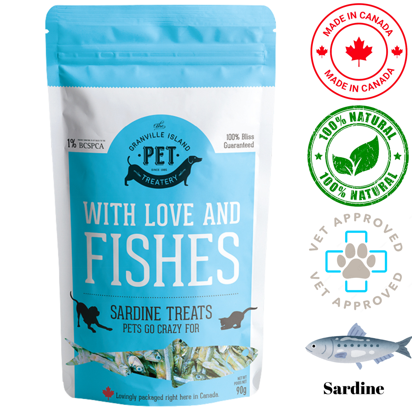 Granville Island Pet Treatery - With Love And Fishes Dehydrated Dog Treats