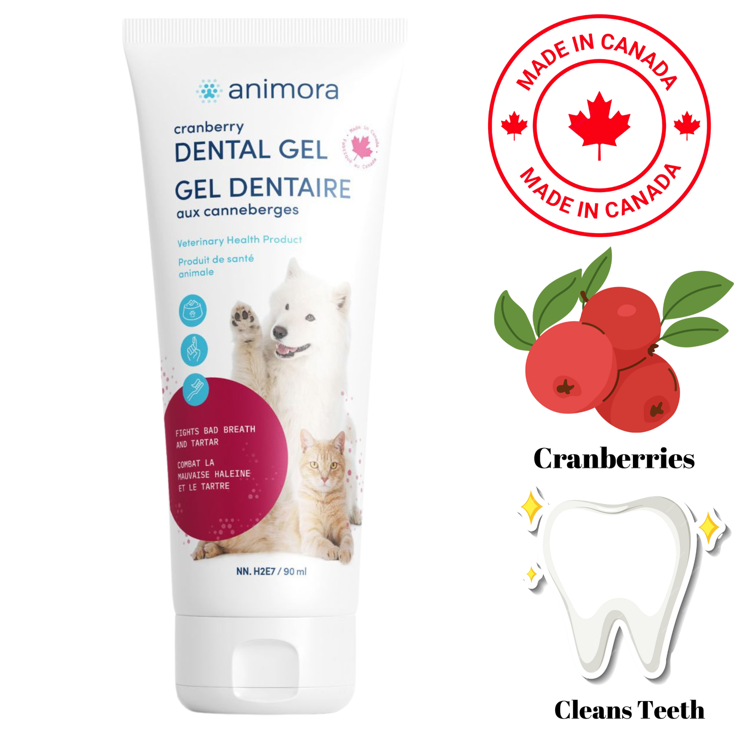 Animora - Cranberry Dental Gel For Pets - 90 mL