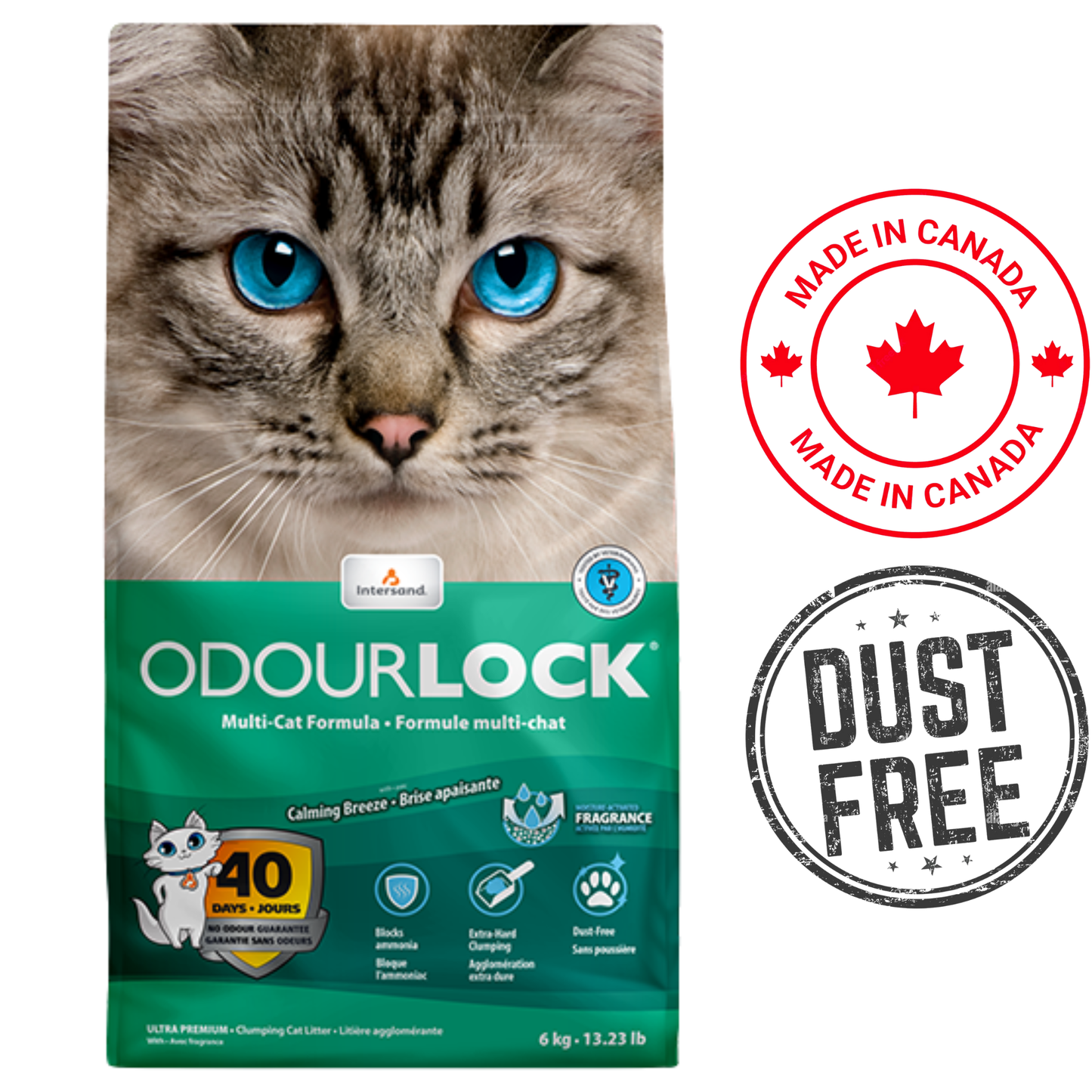 OdourLock - Ultra Premium Calming Breeze Clumping Cat Litter