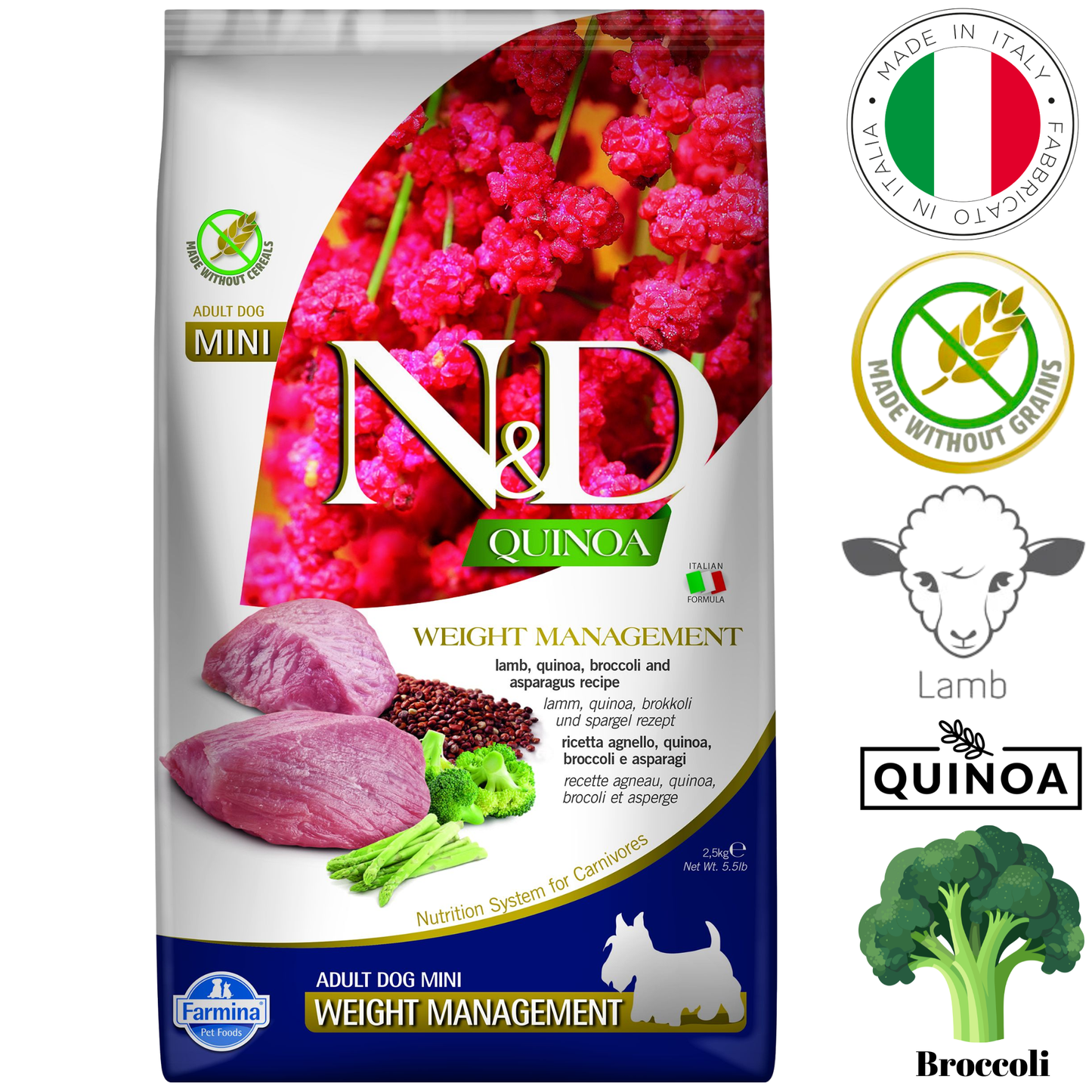 Farmina - Weight Management Lamb & Quinoa Adult Mini Dry Dog Food - 5.5 lb