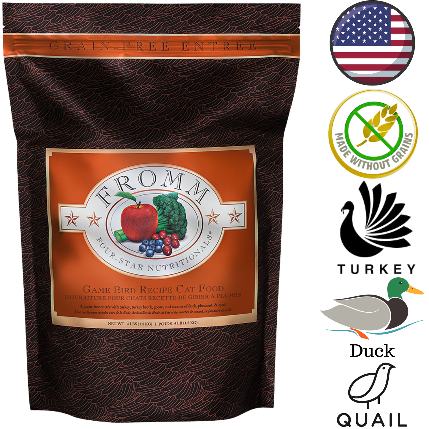 Fromm - Four Star Nutritionals Game Bird Dry Cat Food - 4 lb