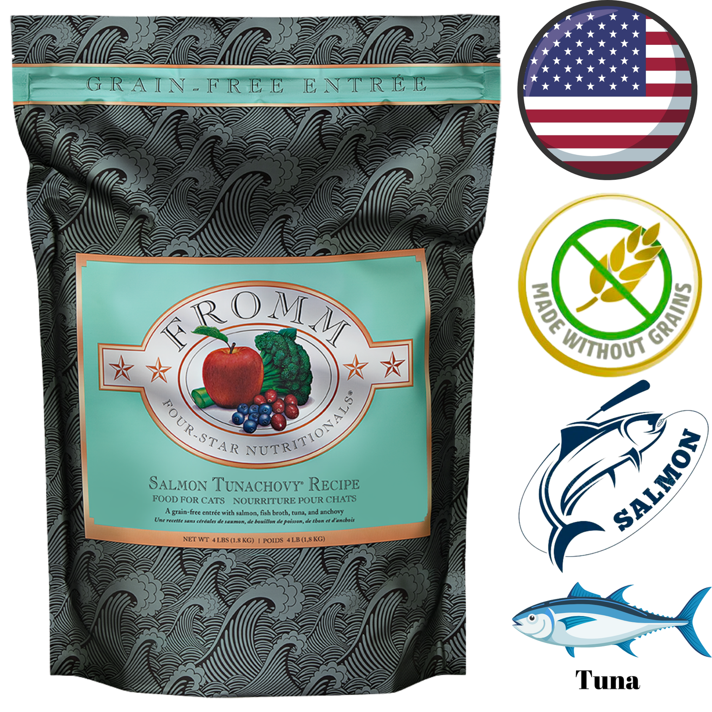 Fromm - Four Star Nutritionals Salmon Tunachovy Dry Cat Food - 4 lb